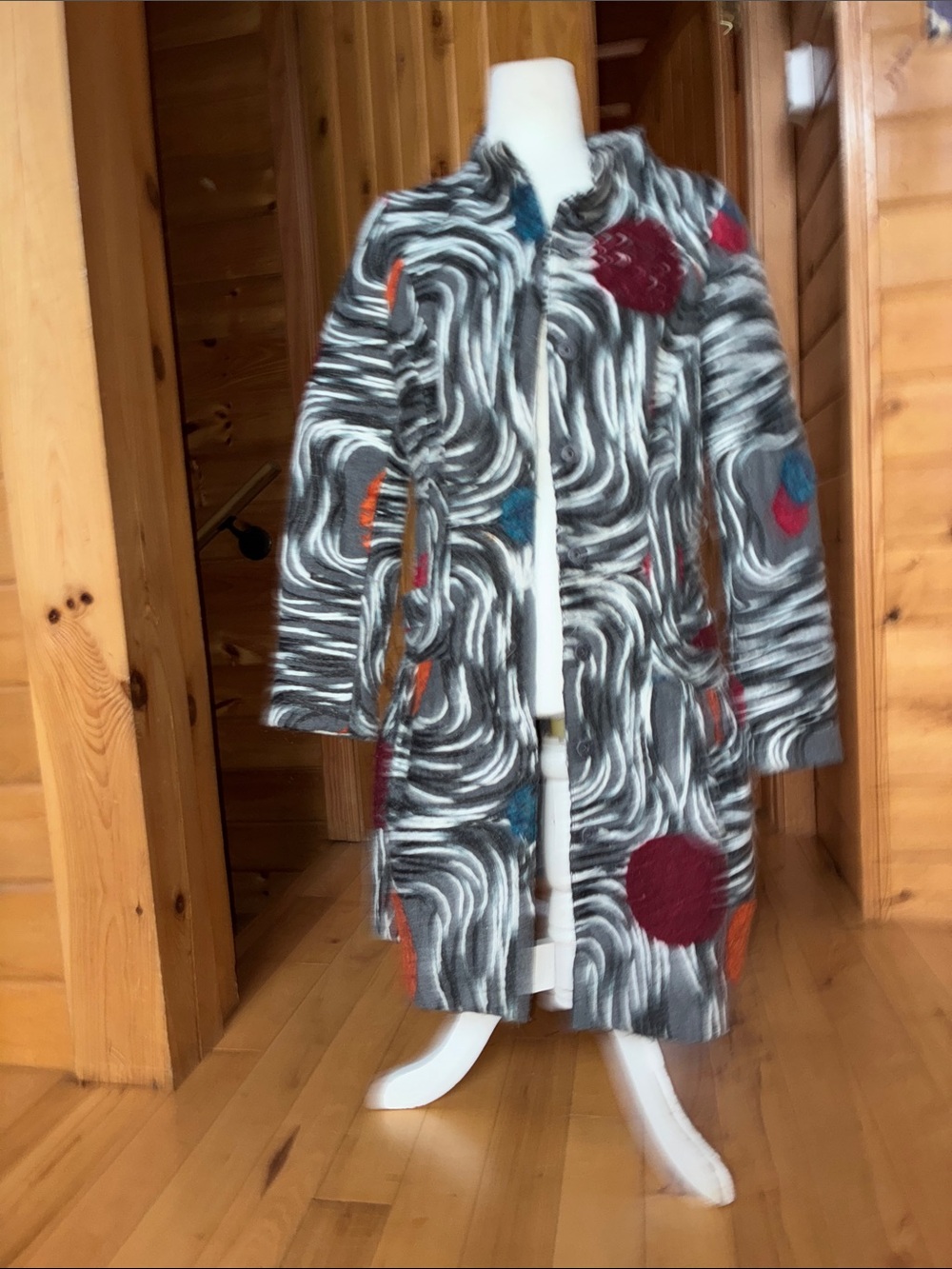 Samuel dong artsy wool mohair blend coat